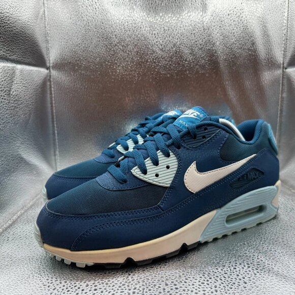 Size 11 Nike Air Max 90 Essentials Blue Womens Athletic Sneakers 616730-400 - Picture 7 of 12